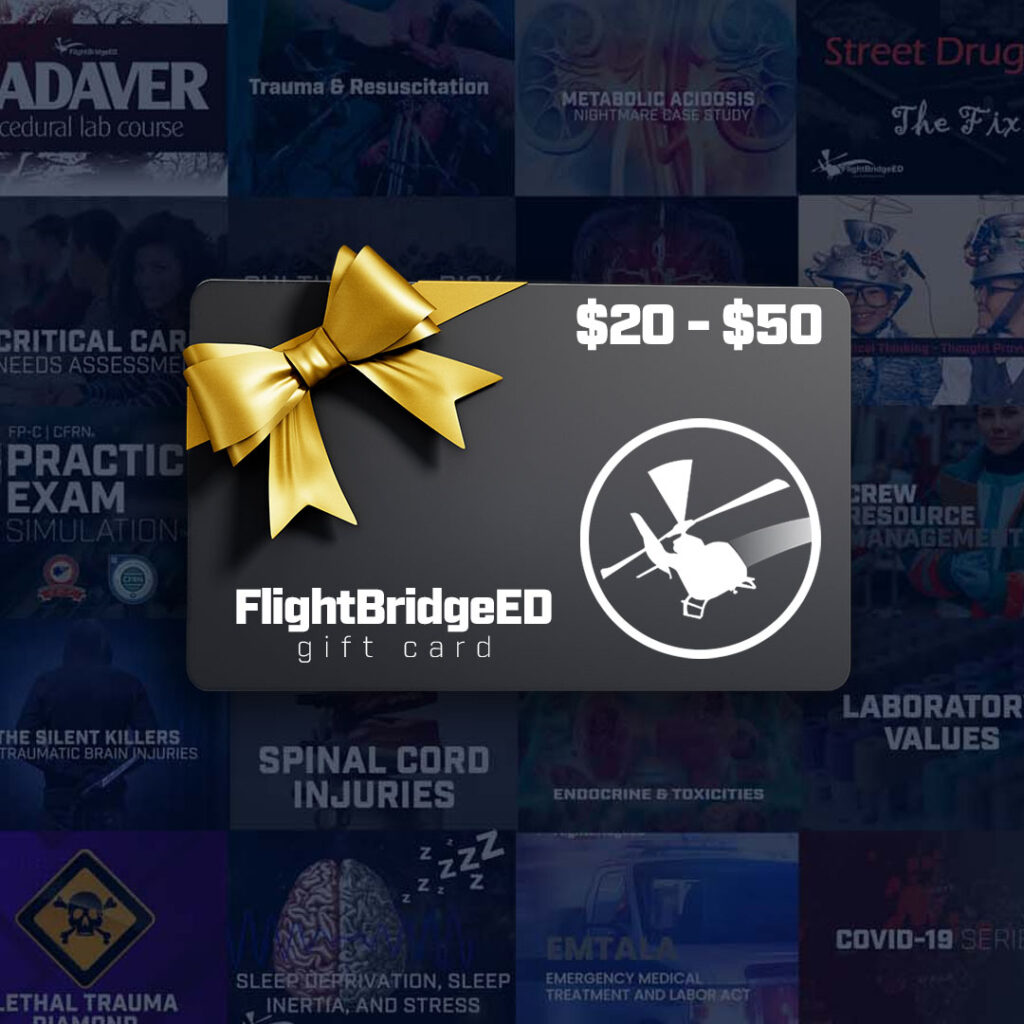 FlightBridgeED Gift Card - $20 to $50 denomination - Use for ALL FlightBridgeED products and services including courses, FAST, and more!